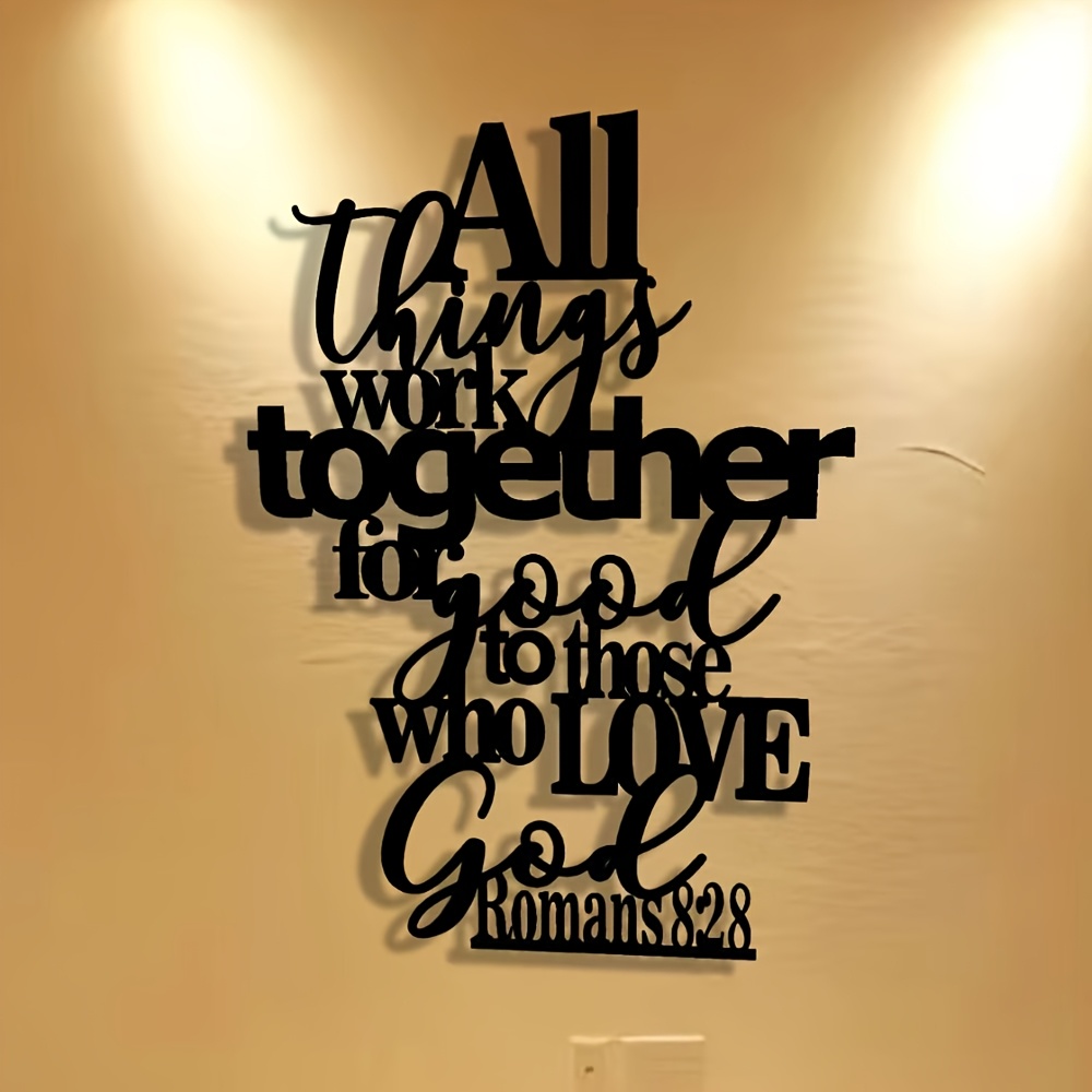 Home Office Room Inspiration - CIFBUY Good Things Come Metal Wall