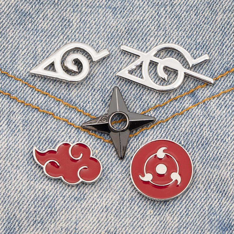 Home Office Or - Naruto Akatsuki Red Cloud Badge Brooch