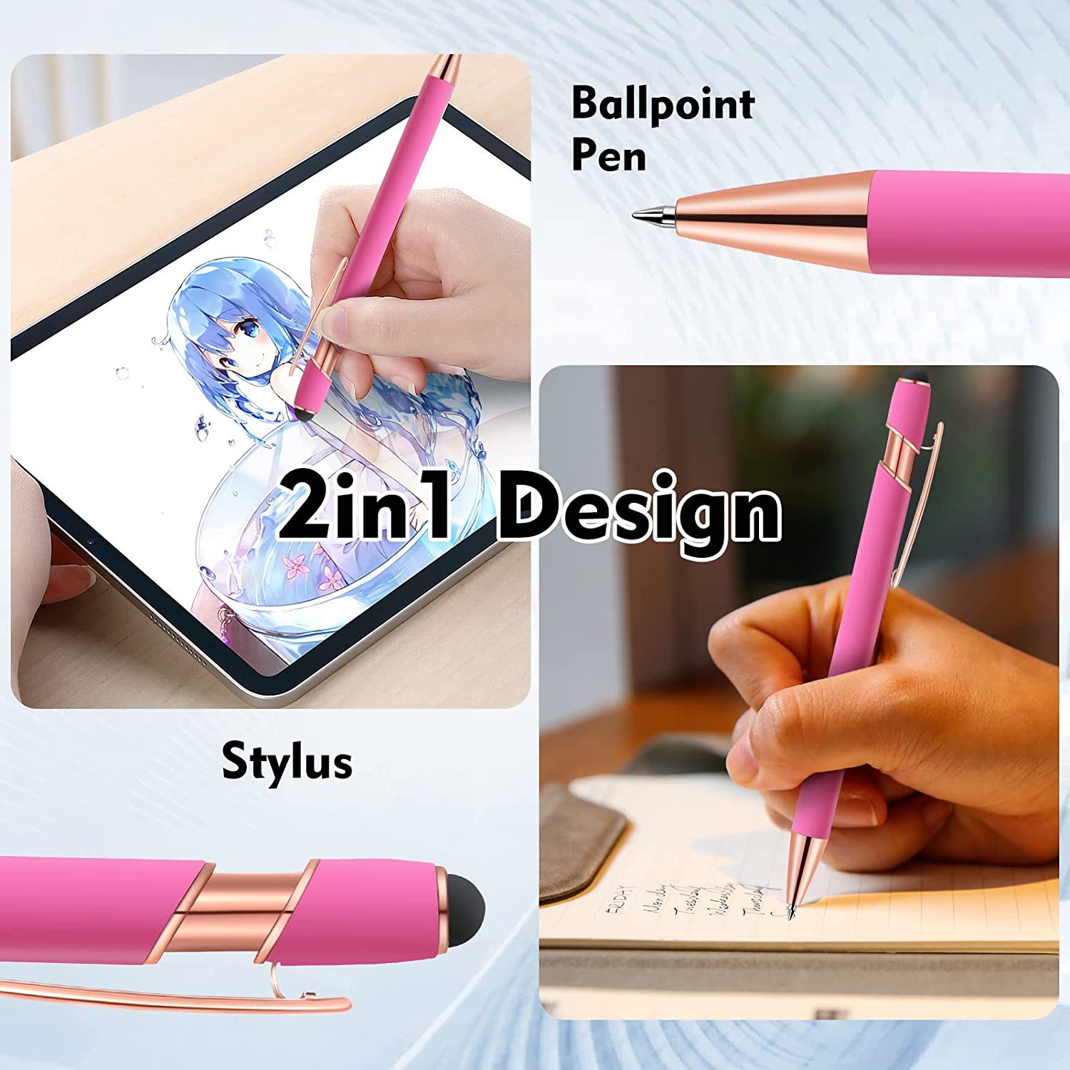 50Pcs Metal Ballpoint Pens Wit - огляд і ціна Home Office Logo