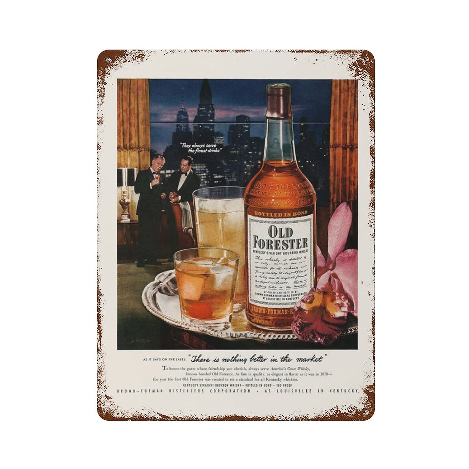 Metal Tin Sign, Vintage Bourbo - огляд і ціна Home Office Or